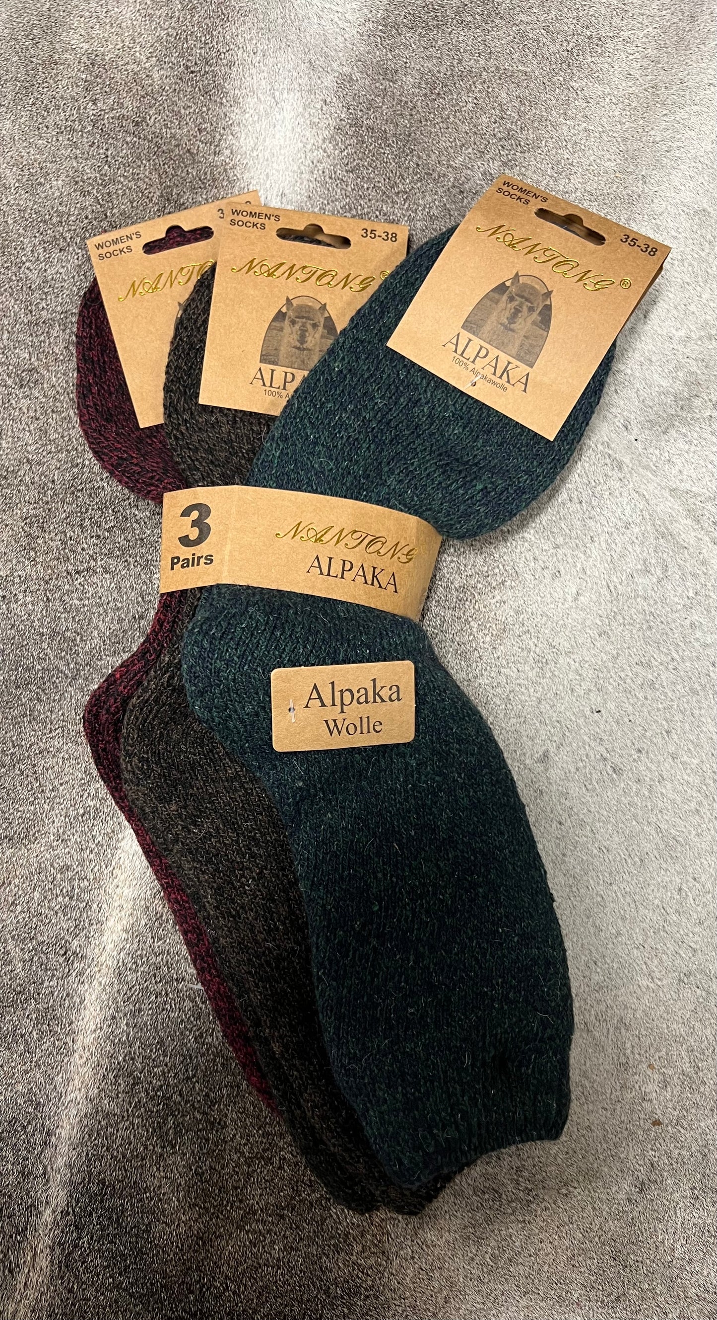 3-Pack Alpaca Wollen Sokken