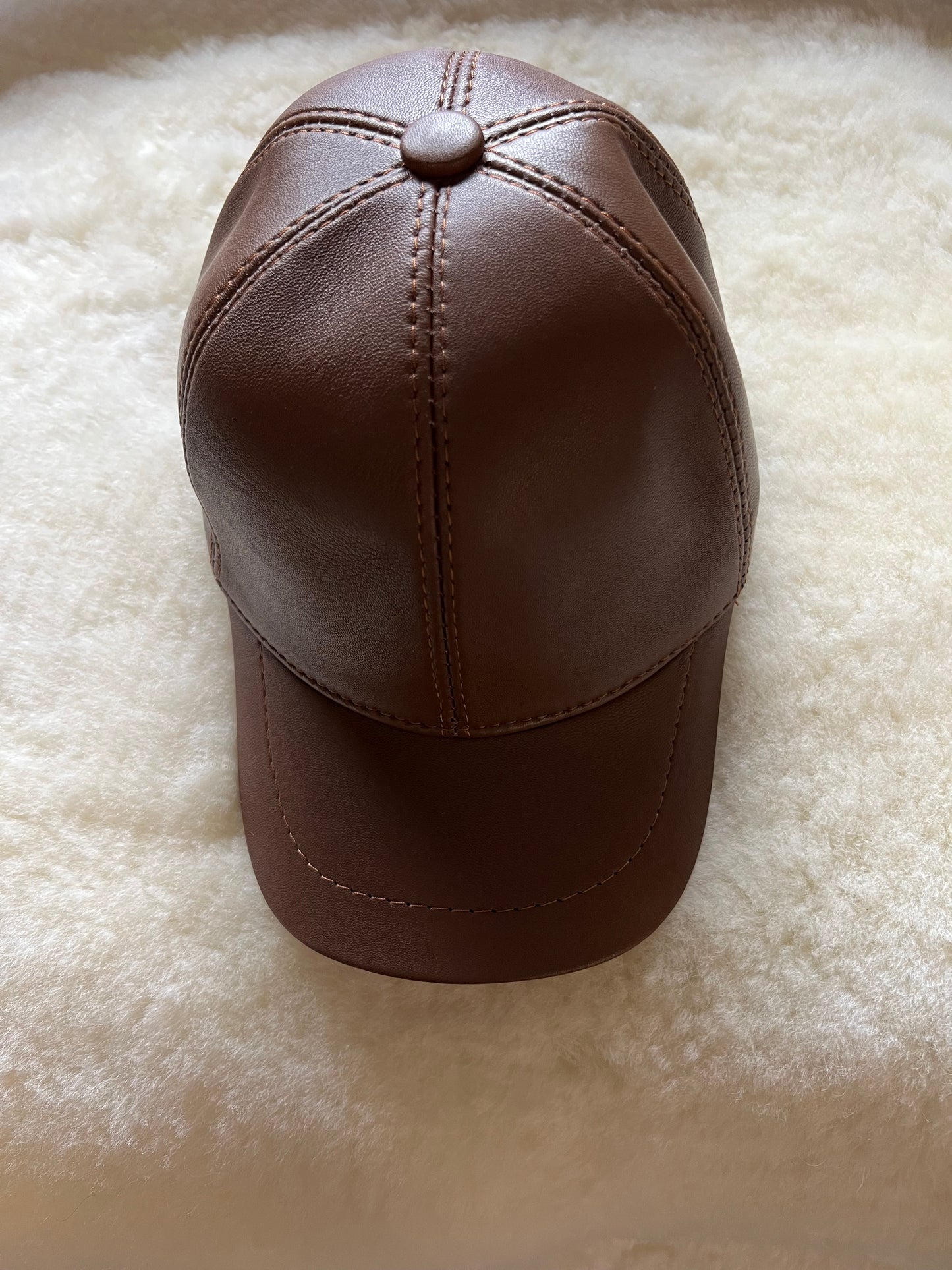 WeeSkins Leather Sheepskin Cap