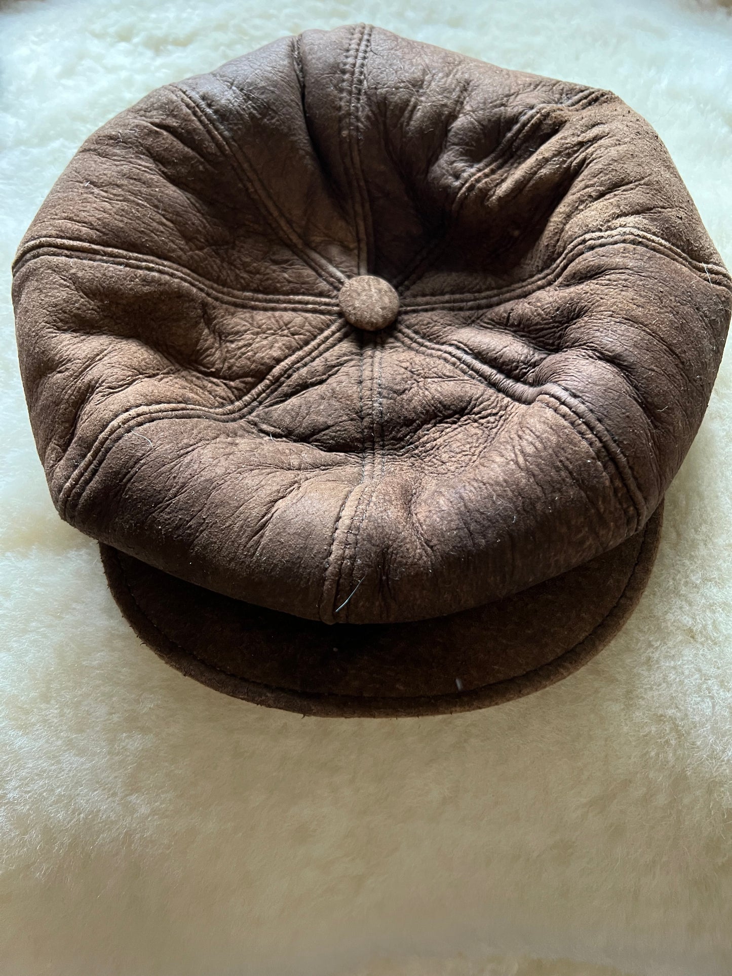 WeeSkins Leather Sheepskin Cap