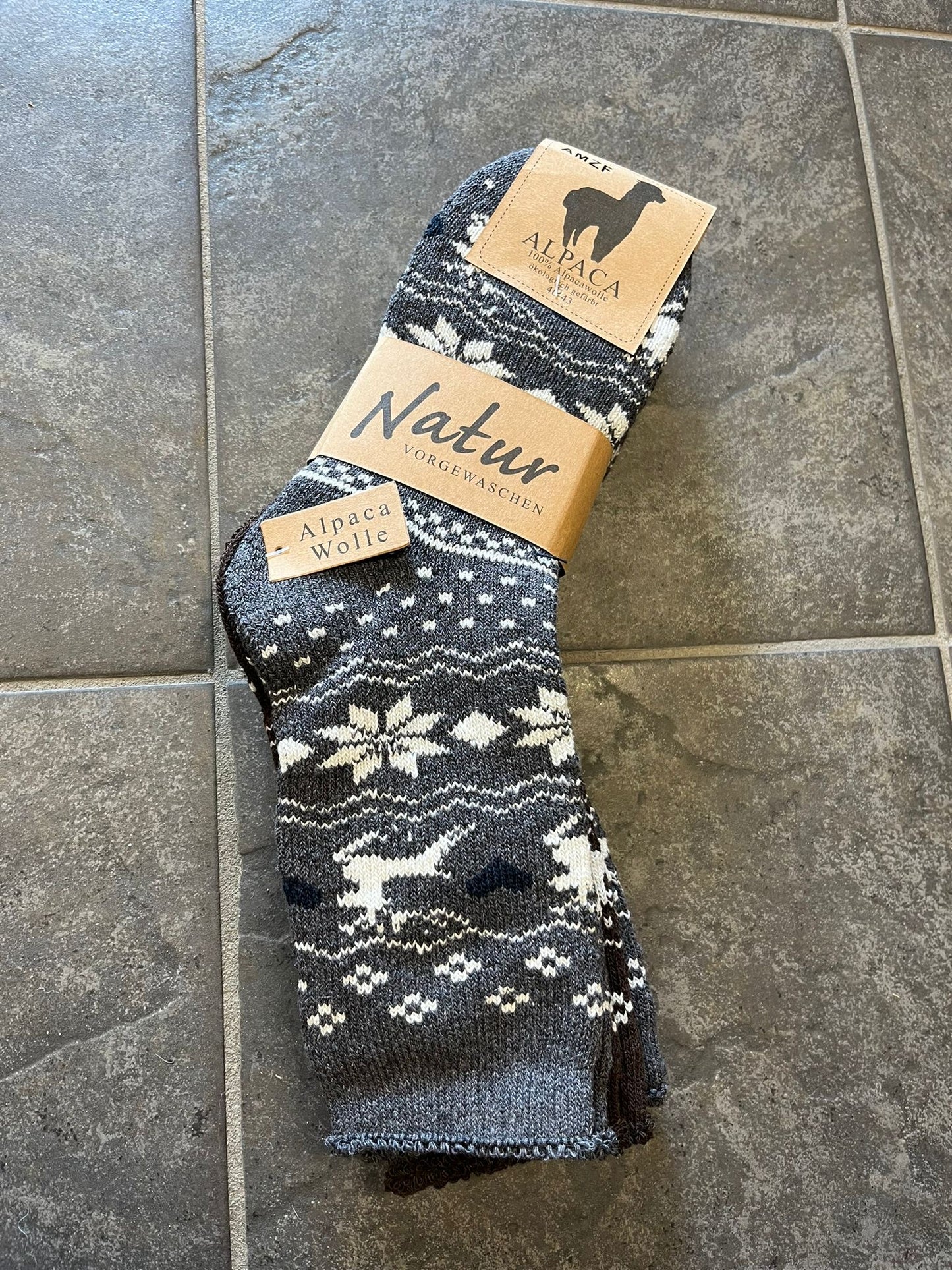 3 Pack Alpacawollen Kerstsokken Unisex