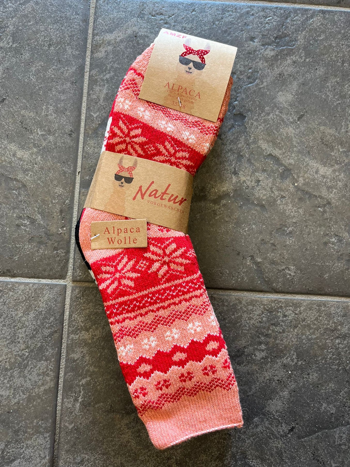 3 Pack Alpacawollen Kerstsokken Unisex